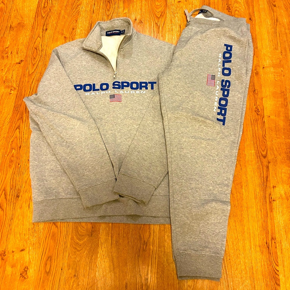 Polo Sport Sweatshirt suit Gray size XL great condition